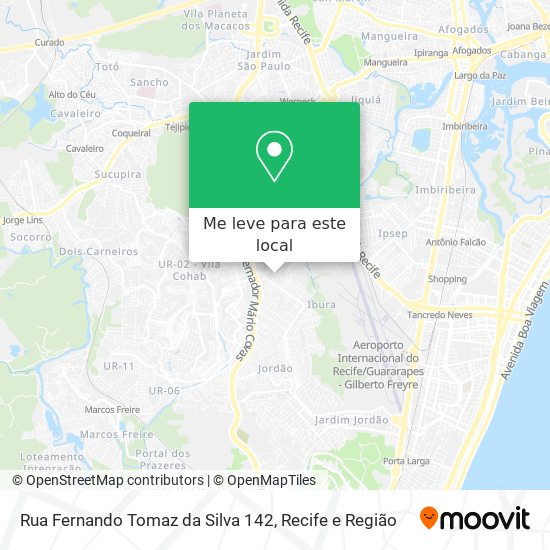 Rua Fernando Tomaz da Silva 142 mapa