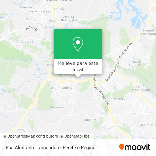 Rua Almirante Tamandaré mapa