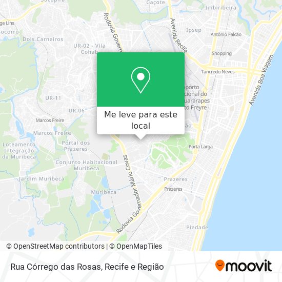 Rua Córrego das Rosas mapa