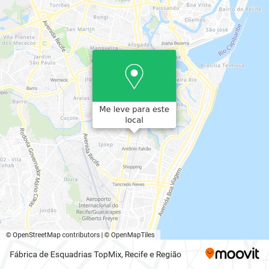Fábrica de Esquadrias TopMix mapa
