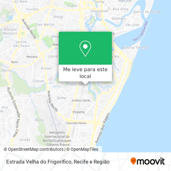 Estrada Velha do Frigorífico mapa