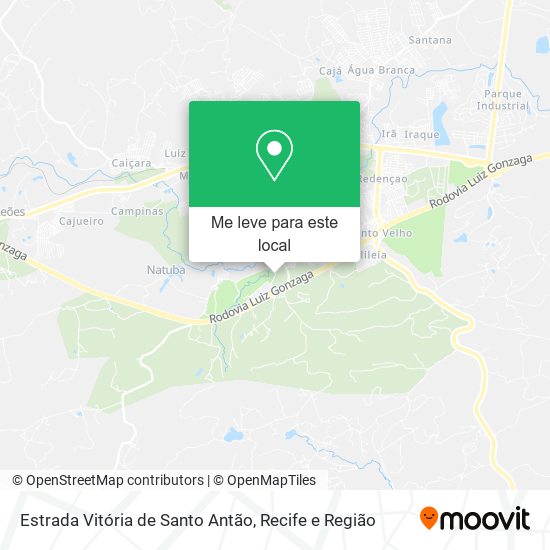Estrada Vitória de Santo Antão mapa