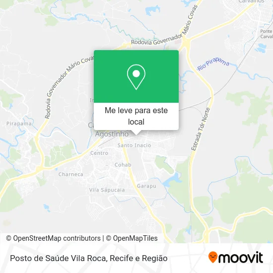Posto de Saúde Vila Roca mapa