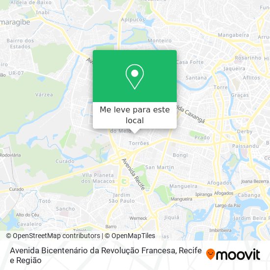 Avenida Bicentenário da Revolução Francesa mapa
