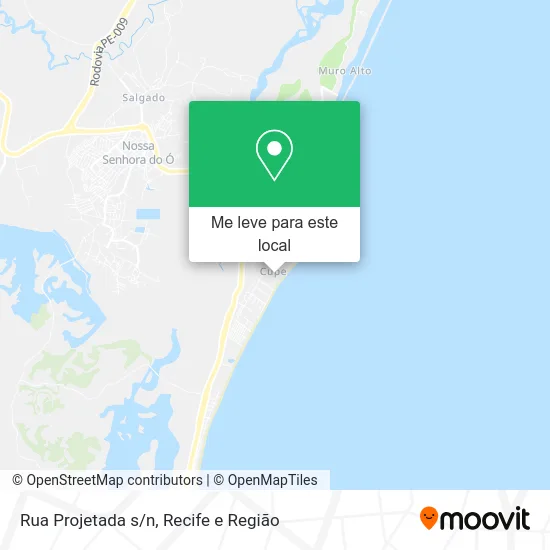 Rua Projetada s/n mapa