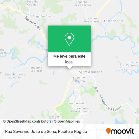 Rua Severino José de Sena mapa