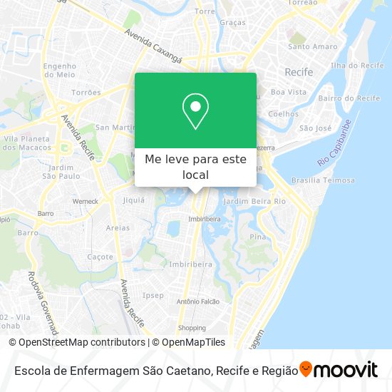 Escola de Enfermagem São Caetano mapa