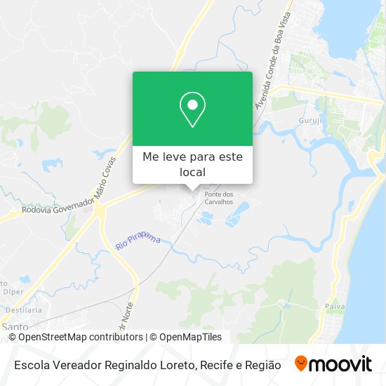 Escola Vereador Reginaldo Loreto mapa