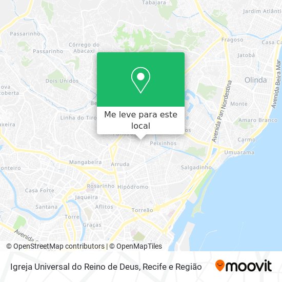 Igreja Universal do Reino de Deus mapa