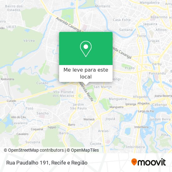 Rua Paudalho 191 mapa
