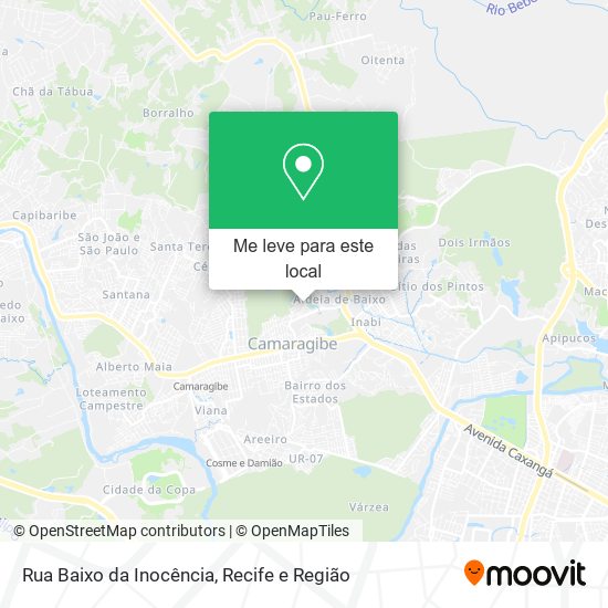 Rua Baixo da Inocência mapa