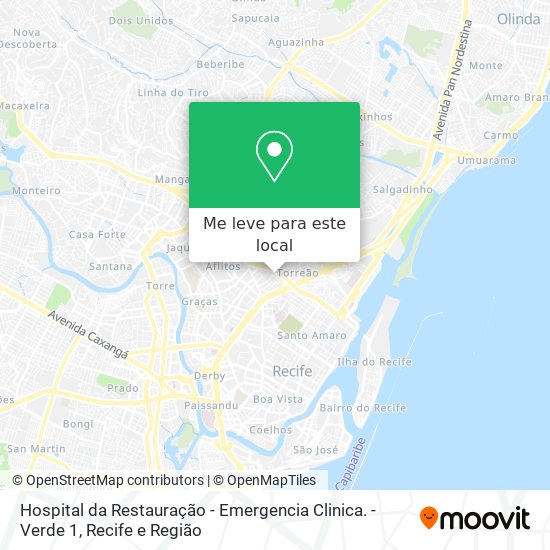 Hospital da Restauração - Emergencia Clinica. - Verde 1 mapa