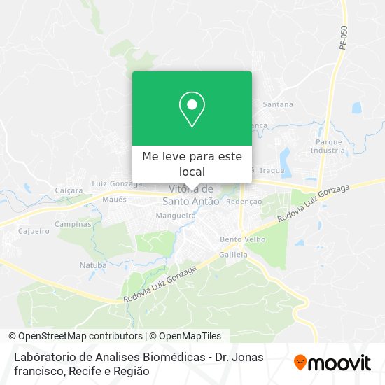 Labóratorio de Analises Biomédicas - Dr. Jonas francisco mapa