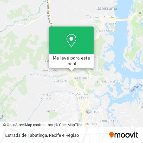 Estrada de Tabatinga mapa