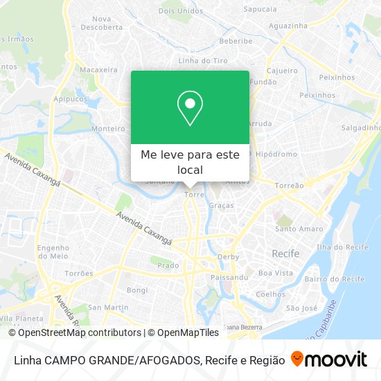 Linha CAMPO GRANDE/AFOGADOS mapa