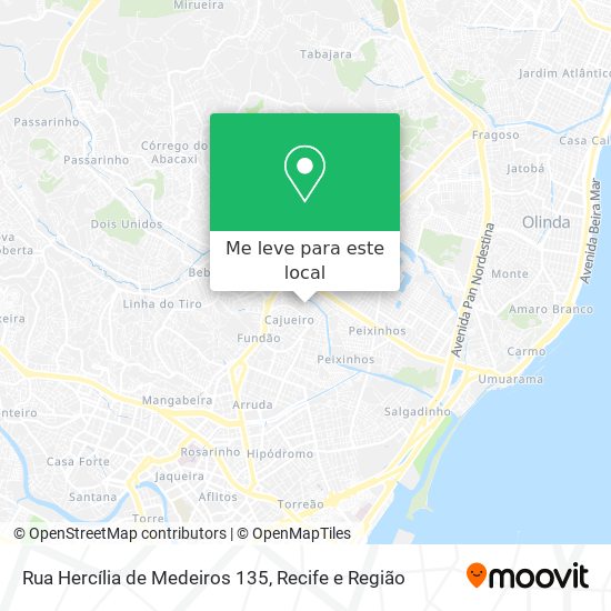Rua Hercília de Medeiros 135 mapa