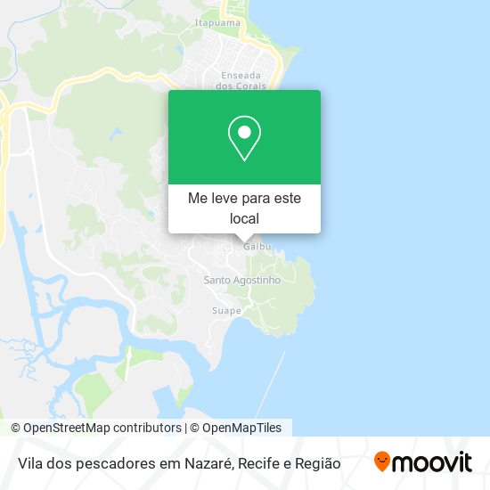 Vila dos pescadores em Nazaré mapa