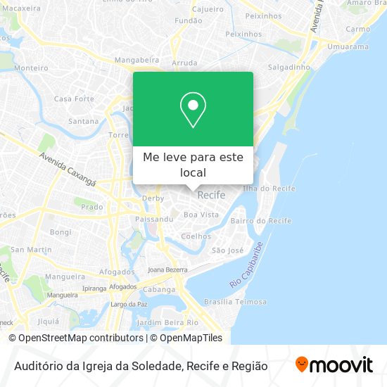 Auditório da Igreja da Soledade mapa