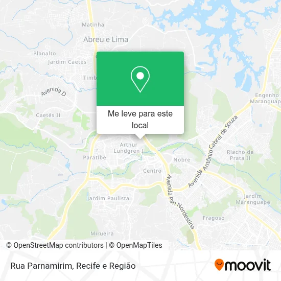 Rua Parnamirim mapa