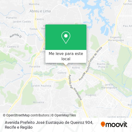 Avenida Prefeito José Eustáquio de Queiroz 904 mapa
