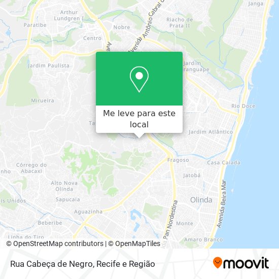 Rua Cabeça de Negro mapa