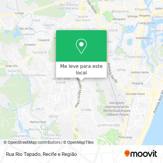 Rua Rio Tapado mapa