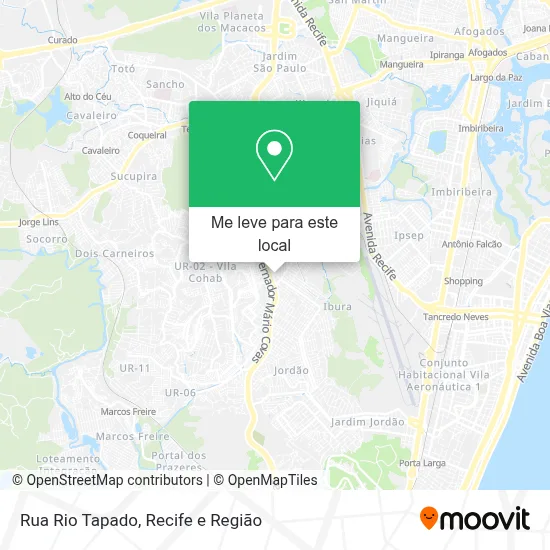 Rua Rio Tapado mapa