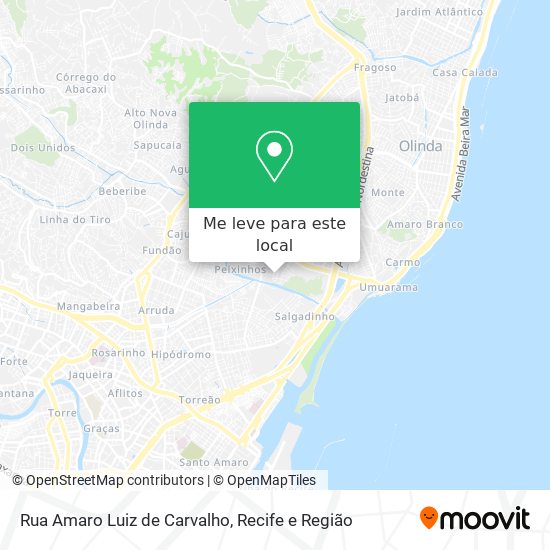 Rua Amaro Luiz de Carvalho mapa