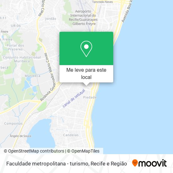 Faculdade metropolitana - turismo mapa