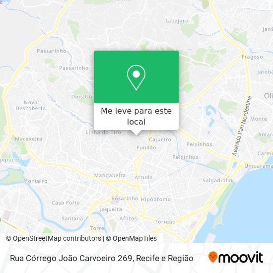 Rua Córrego João Carvoeiro 269 mapa