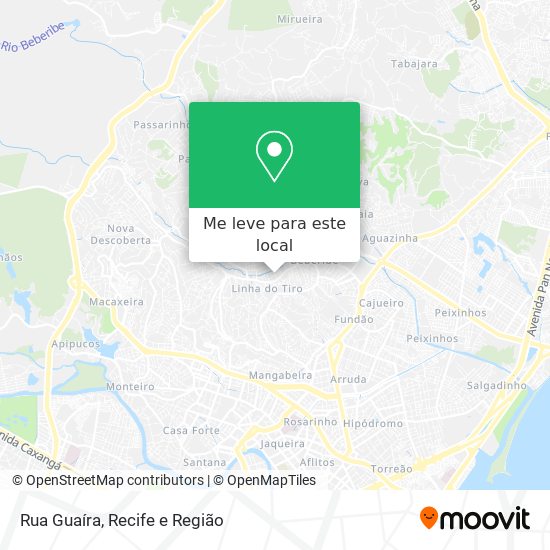 Rua Guaíra mapa