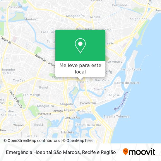 Emergência Hospital São Marcos mapa