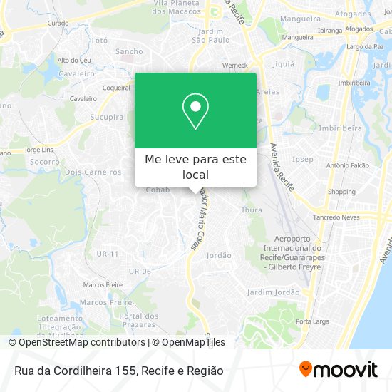 Rua da Cordilheira 155 mapa