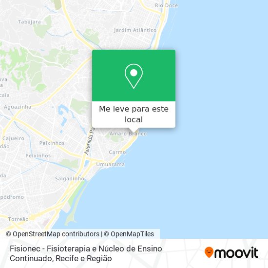 Fisionec - Fisioterapia e Núcleo de Ensino Continuado mapa