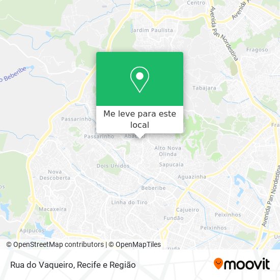 Rua do Vaqueiro mapa