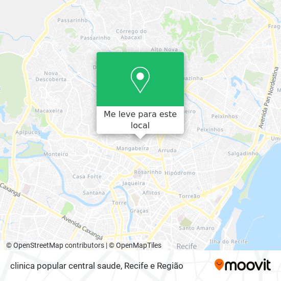 clinica popular central saude mapa