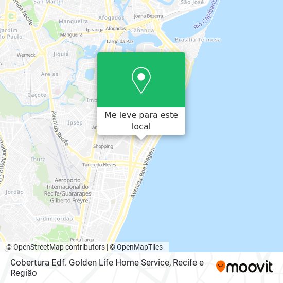Cobertura Edf. Golden Life Home Service mapa