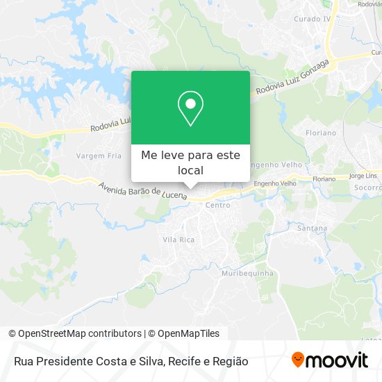 Rua Presidente Costa e Silva mapa