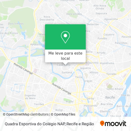 Quadra Esportiva do Colégio NAP mapa