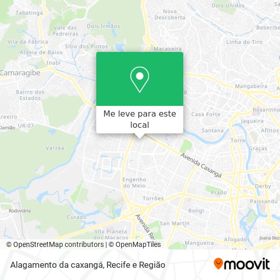 Alagamento da caxangá mapa