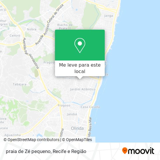 praia de Zé pequeno mapa