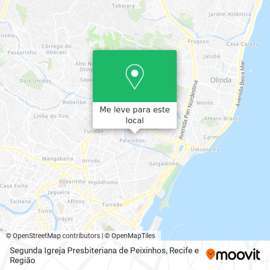 Segunda Igreja Presbiteriana de Peixinhos mapa