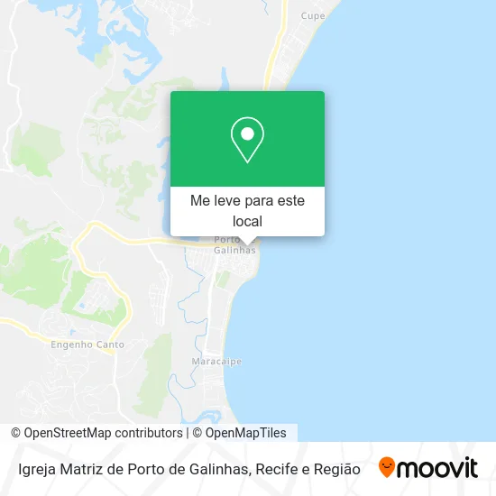 Igreja Matriz de Porto de Galinhas mapa