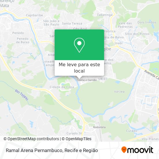 Ramal Arena Pernambuco mapa