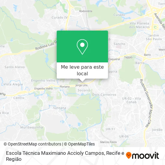 Escola Técnica Maximiano Accioly Campos mapa