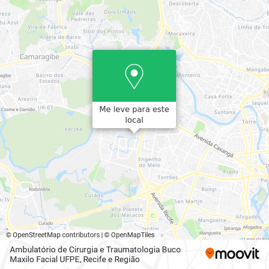 Ambulatório de Cirurgia e Traumatologia Buco Maxilo Facial UFPE mapa