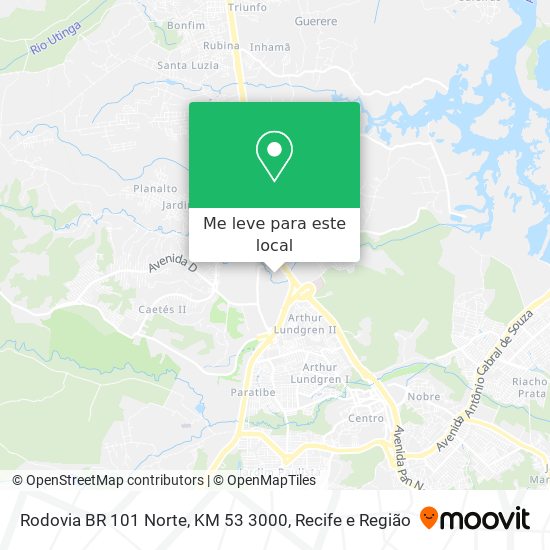 Rodovia BR 101 Norte, KM 53 3000 mapa