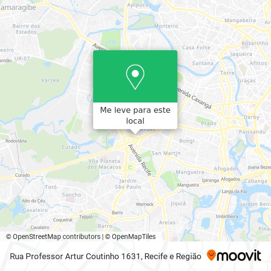 Rua Professor Artur Coutinho 1631 mapa