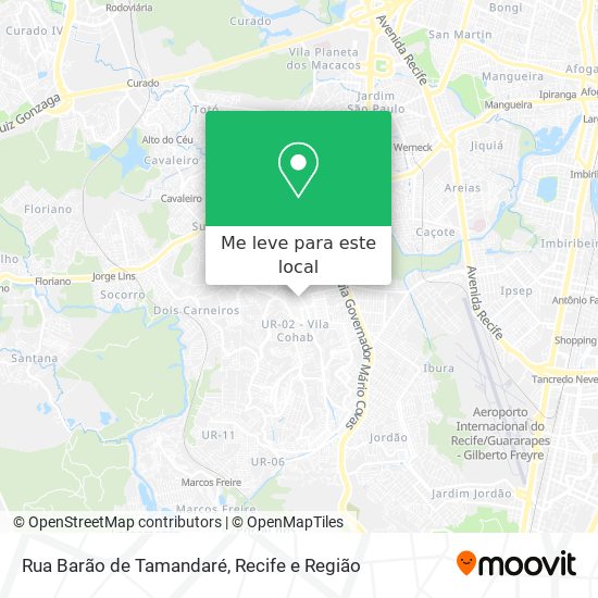 Rua Barão de Tamandaré mapa