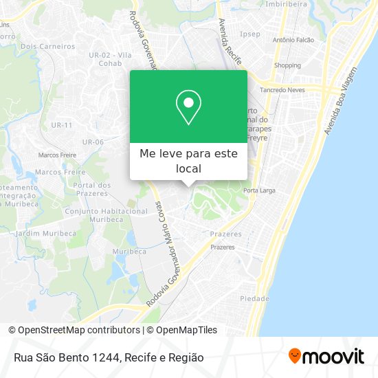 Rua São Bento 1244 mapa